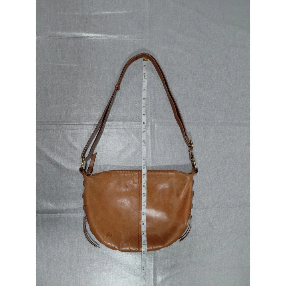 Born Hobo Shoulder Bag Brown Adjustable Strap Lace Up Sides